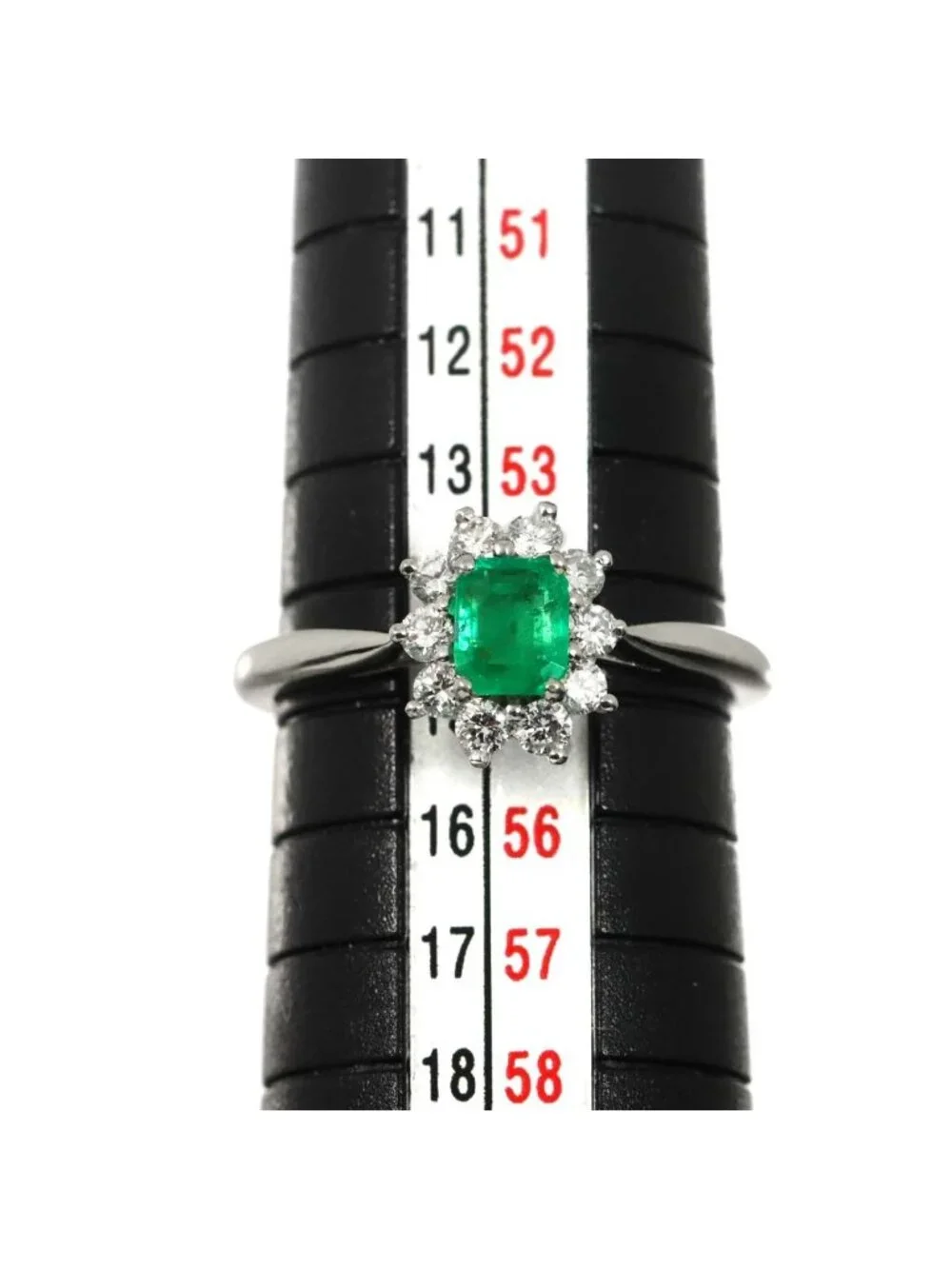 Tiffany & Co Ring Emerald Diamond Pt Platinum